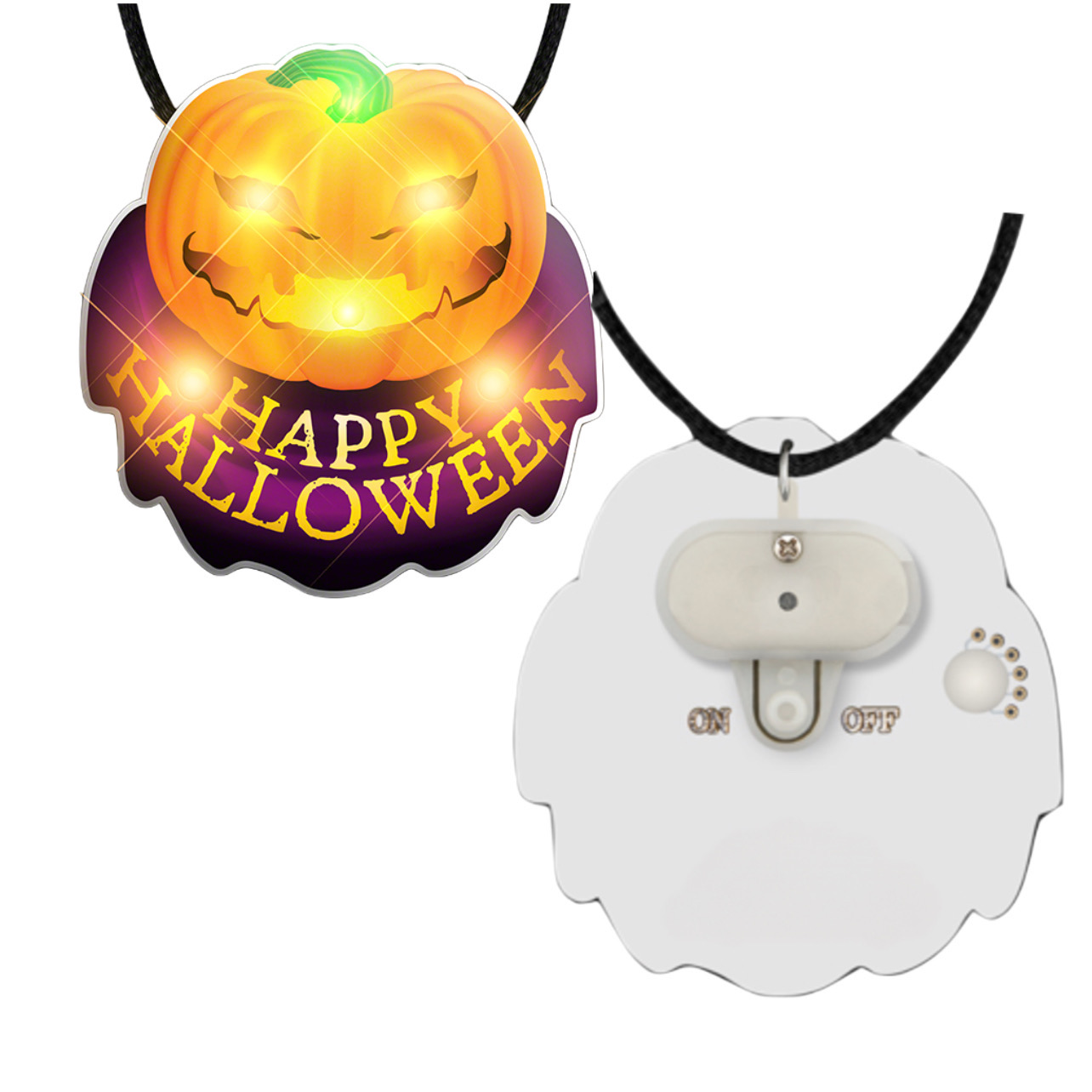 Assorted Halloween Light Up Flashing Body Light Charm Necklaces